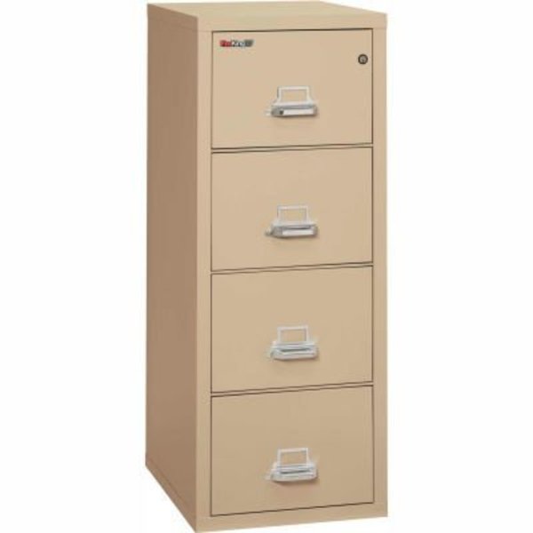 Fire King Fireking Fireproof 4 Drawer Vertical File Cabinet - Legal Size 21"W x 25"D x 53"H - Putty 4\2125CPA